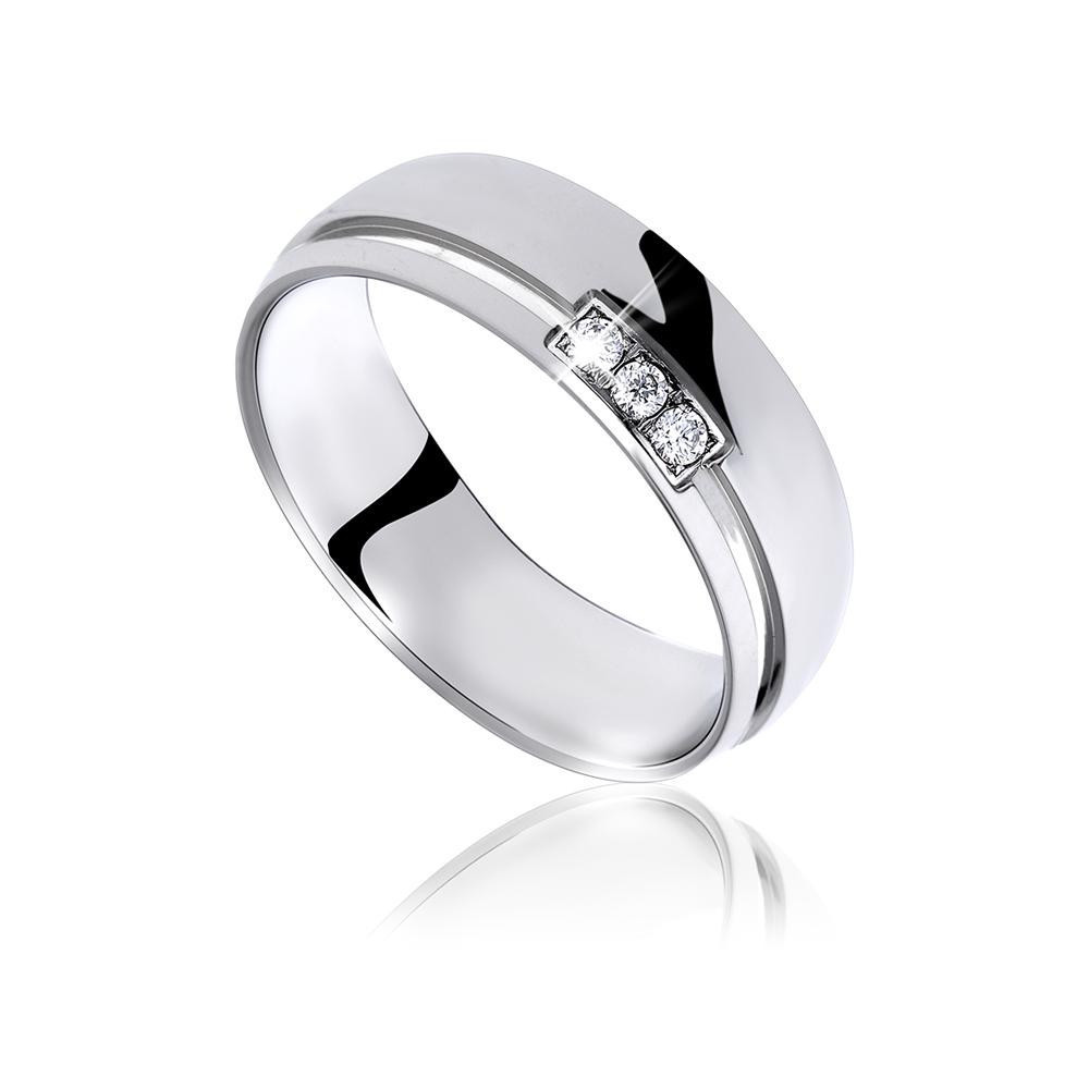 Obrączka ślubna ze stali nierdzewnej Pisces (wielkość 58) - srebrnego koloru