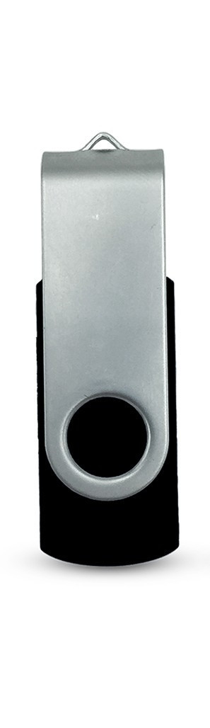 Plastový USB Flash disk s otočnou kovovou krytkou Flash 03 - 32 GB - E B09.4091.90