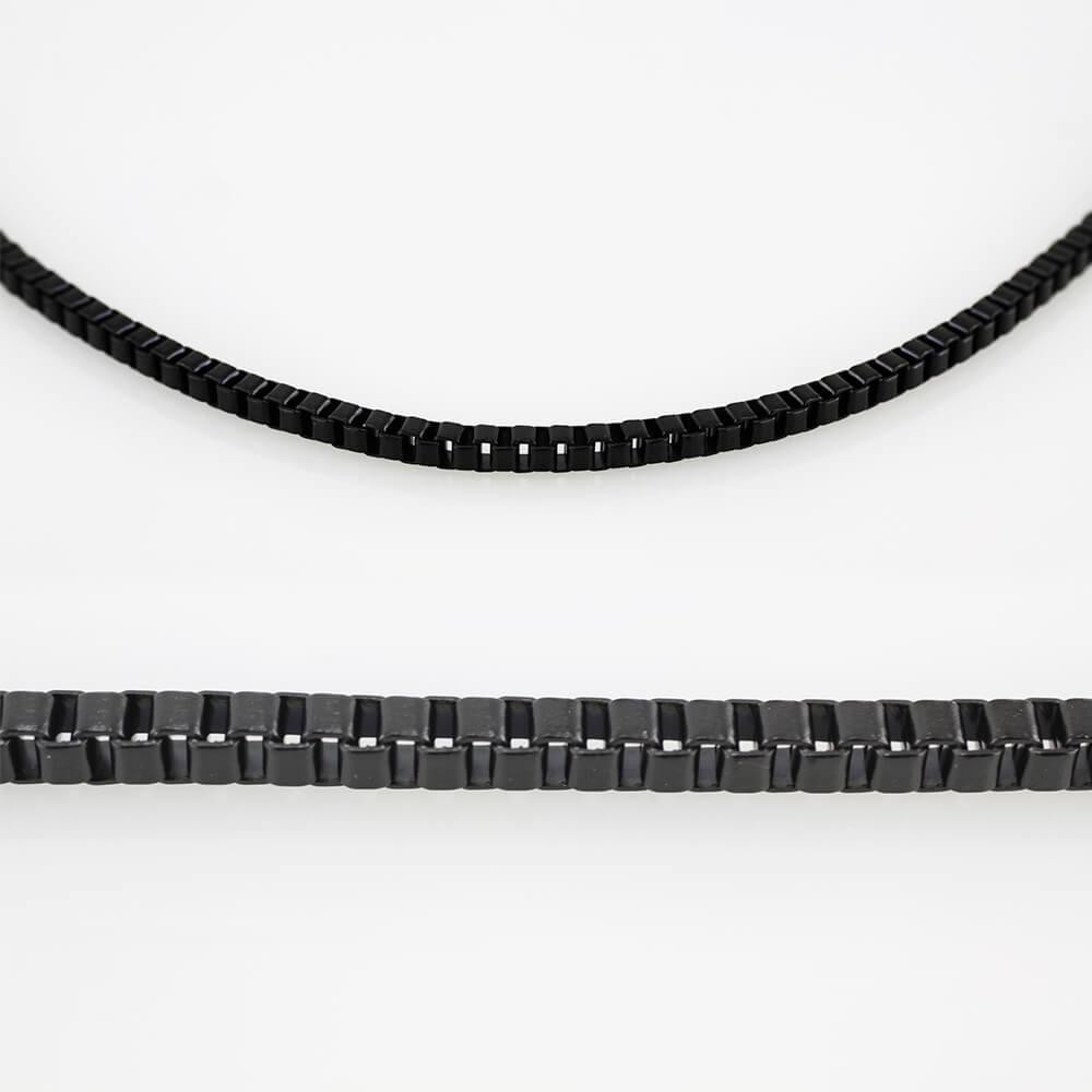 MPM Ocelový řetízek z chirurgické oceli Chain 7575 - Black (60cm)