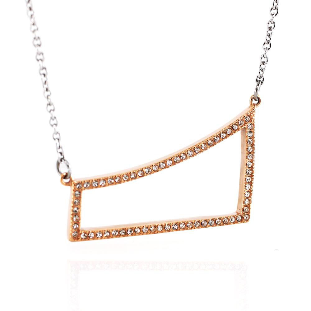 MPM Ocelový náhrdelník z chirurgické oceli Necklace 7712 - Gold rose