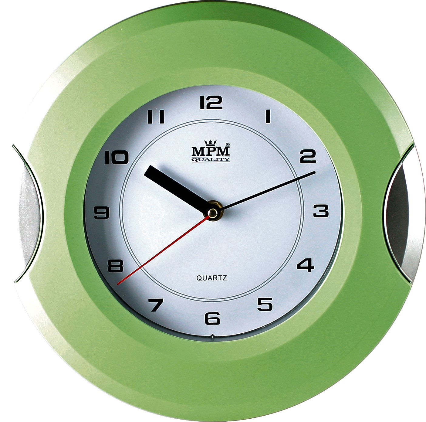 MPM Zelené kulaté nástěnné hodiny MPM E01.2506 (MPM Zelené kulaté nástěnné hodiny MPM E01.2506)