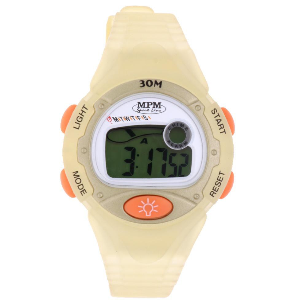 MPM Oranžové digitální hodinky MPM 55-D62377L9TA01005+plyš (MPM Oranžové digitální hodinky MPM 55-D62377L9TA01005+plyš)